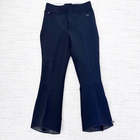 BOGNER Women’s 8 Black Ski Pants Vintage Boot Cut Wool Blend Soft Shell Luxury - Picture 1 of 12